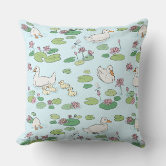 Duck Wasserlilie Pads Throw Kissen
