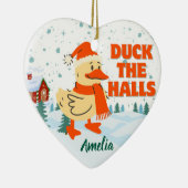 Duck-Weihnachten Keramik Ornament (Rechts)