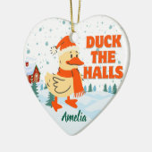 Duck-Weihnachten Keramik Ornament (Links)