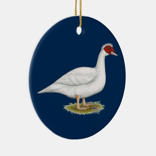 Duck White Muscovy Keramikornament (Rechts)