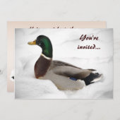 Duck Winter Solstice Party Einladung (Vorne/Hinten)