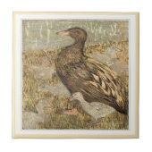 Duck with Chicks Water's Edge Dutch Viktorianisch Fliese (Vorderseite)