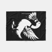Duck with Shuttle - Funny Graphic Badminton Lover Fleecedecke (Vorderseite (Horizontal))