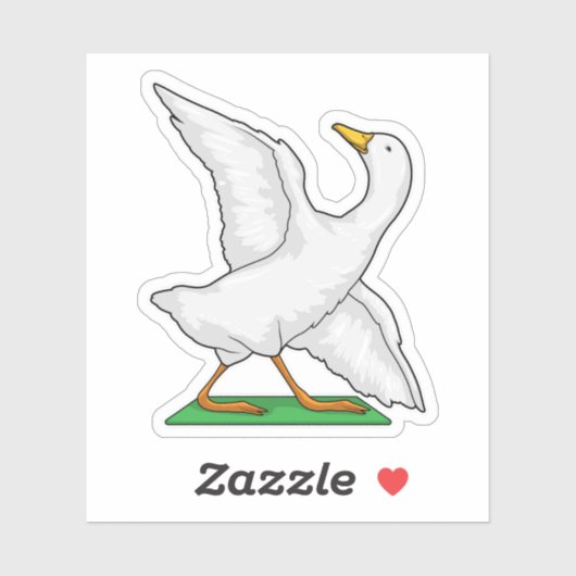 Duck Yoga Mediation Fitness Aufkleber (Blatt)