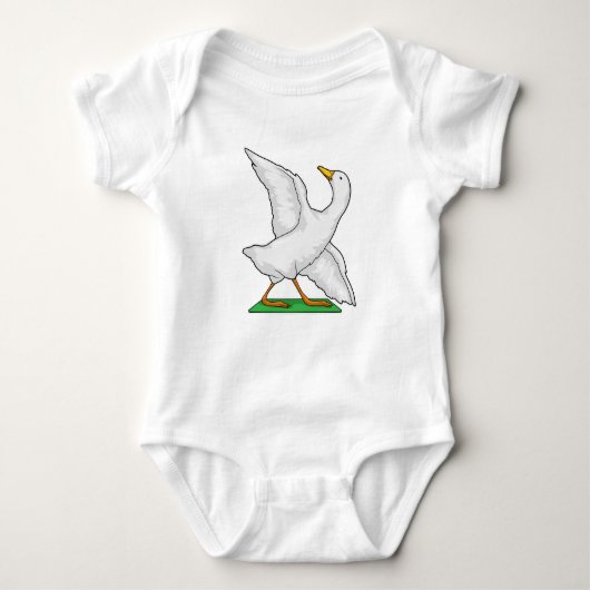 Duck Yoga Mediation Fitness Baby Strampler (Vorderseite)