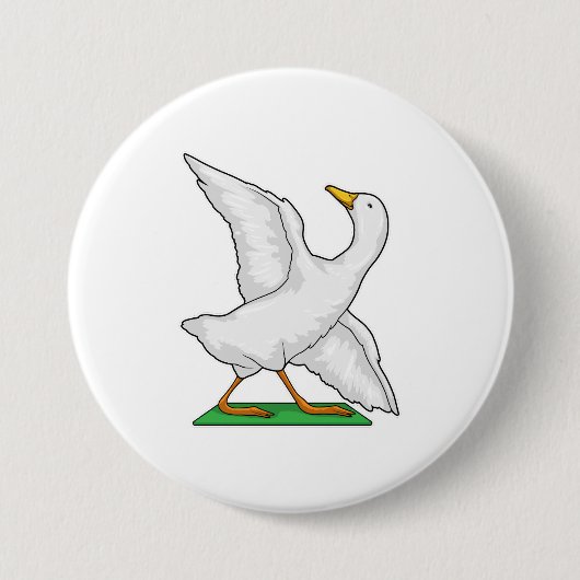 Duck Yoga Mediation Fitness Button (Vorderseite)