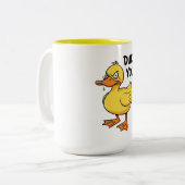 Duck You Duck Wordplay Zweifarbige Tasse (Vorderseite Links)