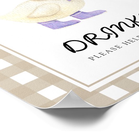 Duckbaby-Dusche - Getränke helfen Ihnen Poster (Ecke)