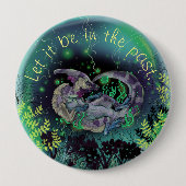 Duckbill Dinosaur Art Button (Vorderseite)