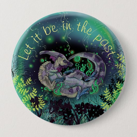 Duckbill Dinosaur Art Button (Vorderseite)