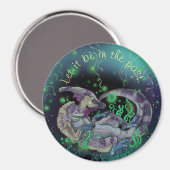 Duckbill Dinosaur Art Magnet (Vorderseite/Rückseite)