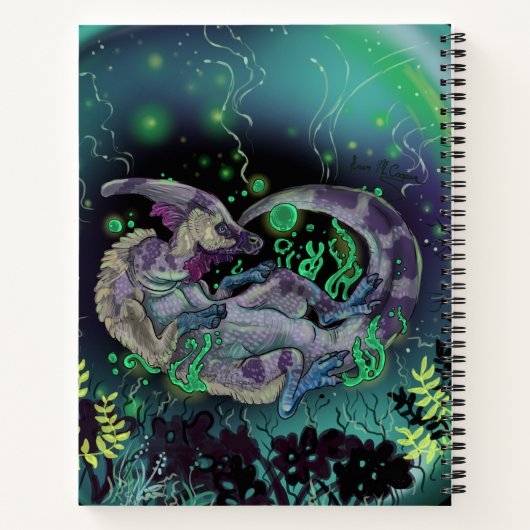 Duckbill Dinosaur Art Notizblock (Rückseite)