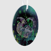 Duckbill Dinosaur Art Ornament (Vorderseite)