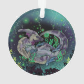 Duckbill Dinosaur Art Ornament (Rückseite)