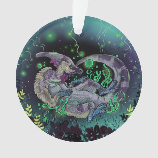Duckbill Dinosaur Art Ornament (Vorderseite)