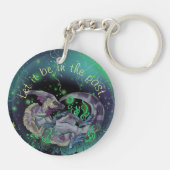 Duckbill Dinosaur Art Schlüsselanhänger (Rückseite)