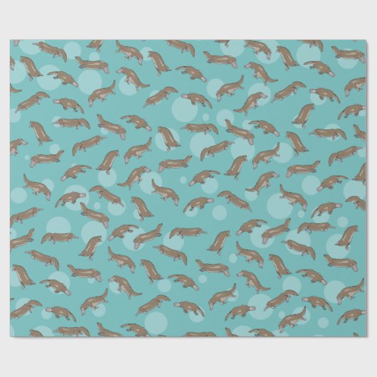 Duckbilly Platypus Pattern Geschenkpapier (Flach)