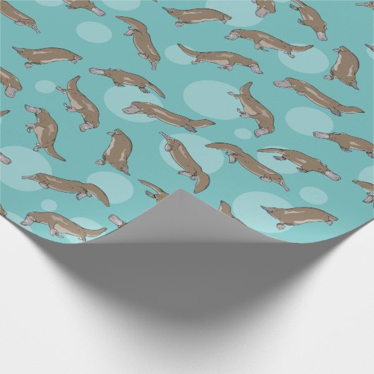 Duckbilly Platypus Pattern Geschenkpapier (Ecke)