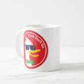Duckduckgo Sonnenbrille Icon-Logo Kaffeetasse (Vorderseite Links)