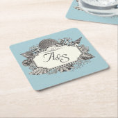 Duckeiblauer Muschel Hochzeit Rechteckiger Pappuntersetzer (angewinkelt)