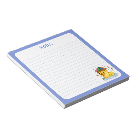 Duckeln mit Schirmhut Notizblock (angewinkelt)