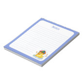 Duckeln mit Schirmhut Notizblock (Rotiert)