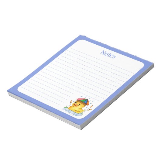 Duckeln mit Schirmhut Notizblock (Rotiert)