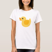 Ducken Sie T - Shirt in Gelbem und im Weiß - der (Vorderseite)