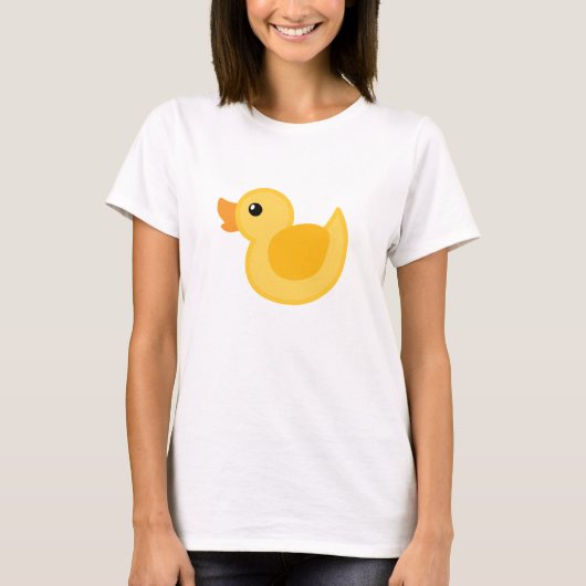 Ducken Sie T - Shirt in Gelbem und im Weiß - der (Vorderseite)
