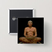 Duckende Schreiber-Statue Button (Vorne & Hinten)