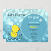 Duckie Bubbles Babydusche Einladung (Vorne/Hinten)
