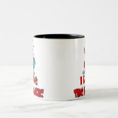 Duckie Liebe der Strand Zweifarbige Tasse (Mittel)