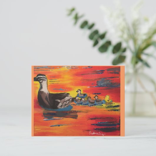 Duckie Sunset Postkarte (Stehend Vorderseite)