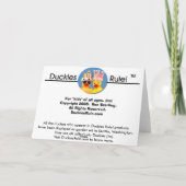 Duckified! Feiertagskarte (Rückseite)