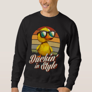 Duckin' Style Yellow Rubber Ducky Lieben Enten Sweatshirt