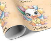 Duckling Baby Duckling Dusche Geschenkpapier (Rolleneckpunkt)