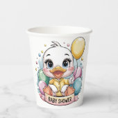 Duckling Baby Duckling Dusche Pappbecher (Rückseite)