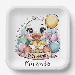 Duckling Baby Duckling Dusche Pappteller