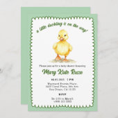 Duckling Baby Duckling Einladung (Vorne/Hinten)