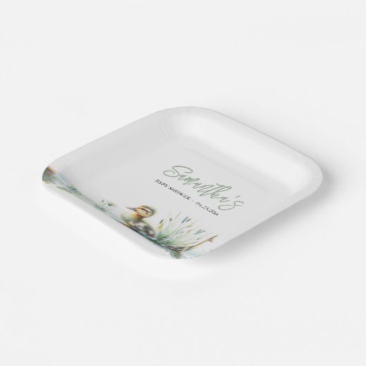 Duckling Baby Dusche verfügbar Pappteller (Gewinkelt)