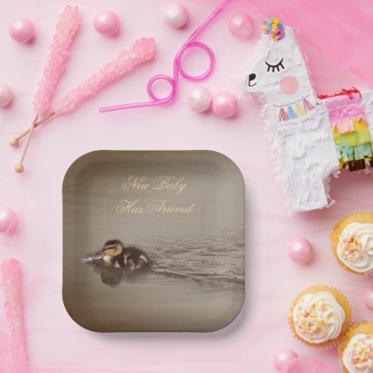 Duckling Baby Shower Paper Plates Pappteller (Party)