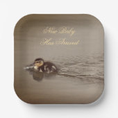 Duckling Baby Shower Paper Plates Pappteller (Vorderseite)