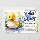 Duckling Custom Baby Duckling Einladung (Vorderseite)