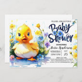 Duckling Custom Baby Duckling Einladung (Vorne/Hinten)