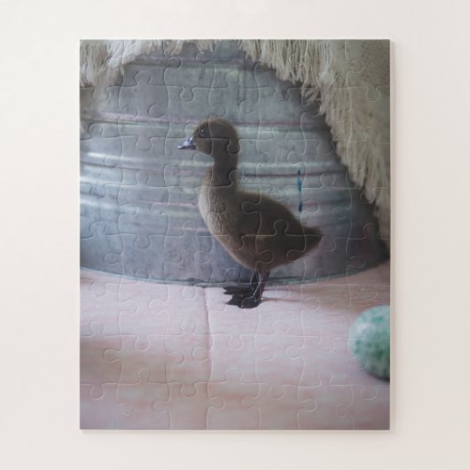 Duckling, Dark Brown Baby Duck Puzzle (Vertikal)