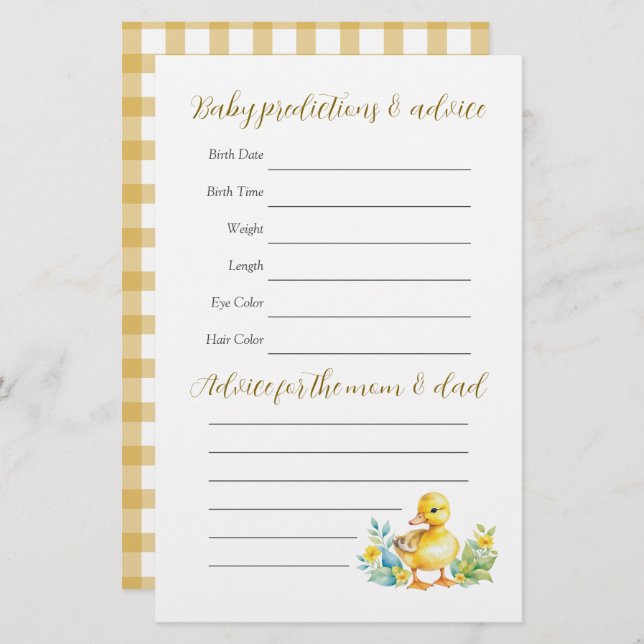 Duckling Duck Baby Shooting Game (Vorne/Hinten)