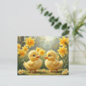Duckling Duo bei Duckling Postkarte (Stehend Vorderseite)