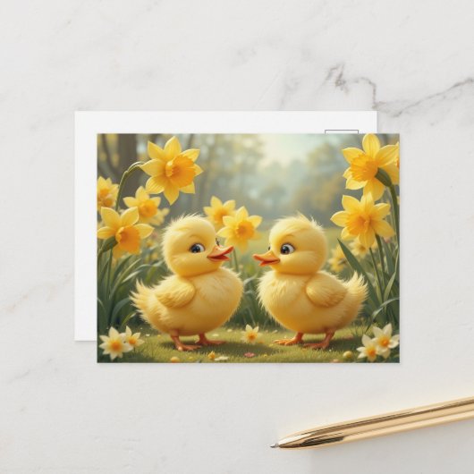 Duckling Duo bei Duckling Postkarte (Vorderseite/Rückseite Beispiel)