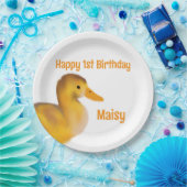 Duckling First Geburtstag Pappteller (Party)