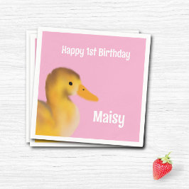 Duckling First Geburtstag Serviette